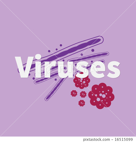 Virus concept with virus icons and text. Virus concept with virus icons and text. 16515099