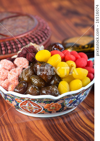 chinese preserved fruits on the background chinese preserved fruits on the background 16516074