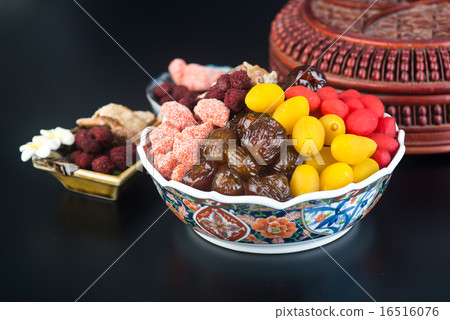 chinese preserved fruits on the background chinese preserved fruits on the background 16516076