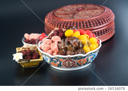 chinese preserved fruits on the background chinese preserved fruits on the background 16516078