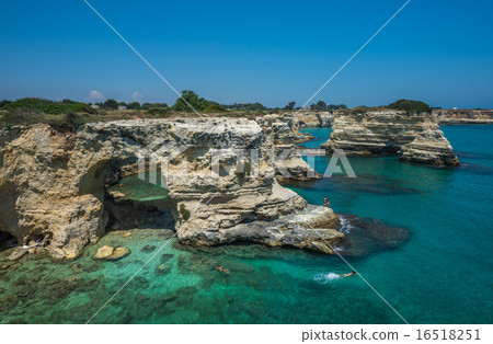 Rocky beach in Puglia, Torre Sant Andrea, Italy Rocky beach in Puglia, Torre Sant Andrea, Italy 16518251