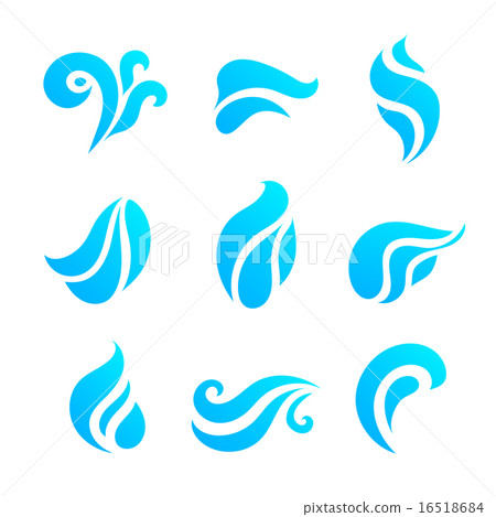Water And Drop Icons Set 16518684