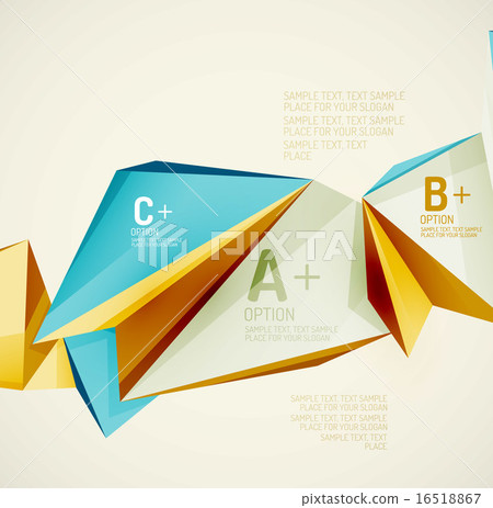 Geometric shapes in the air. Vector abstract background Geometric shapes in the air. Vector abstract background 16518867