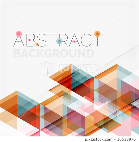 Abstract geometric background. Modern overlapping triangles 16518970