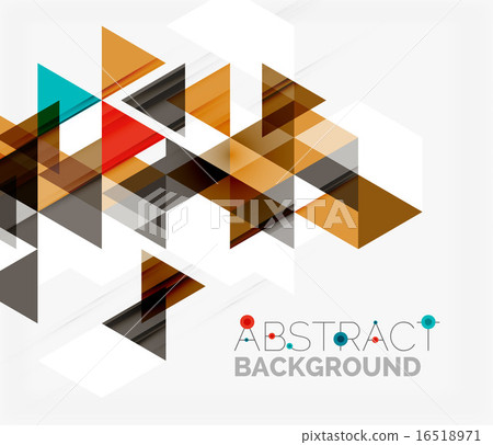 Abstract geometric background. Modern overlapping triangles 16518971