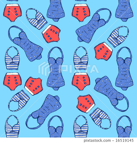 Sketch swimsuite in vintage style Sketch swimsuite in vintage style 16519145