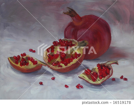 Oil painting of pomegranate Oil painting of pomegranate 16519178