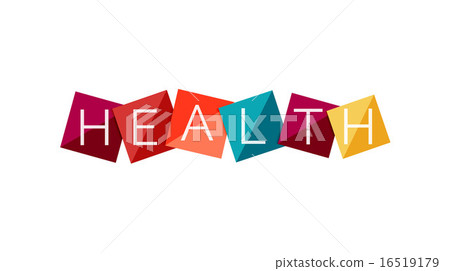 Word concept on color geometric shapes - health Word concept on color geometric shapes - health 16519179