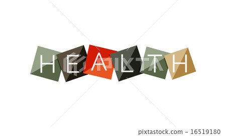 Word concept on color geometric shapes - health Word concept on color geometric shapes - health 16519180
