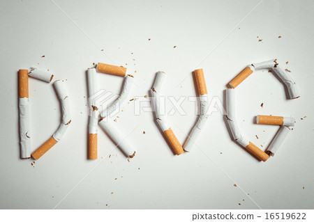 word DRUG, made of cigarettes 16519622