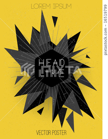 Vector background with triangles. Retro style design for poster or cover 16519799