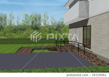The entrance with slope corresponding to wheelchair 16520062