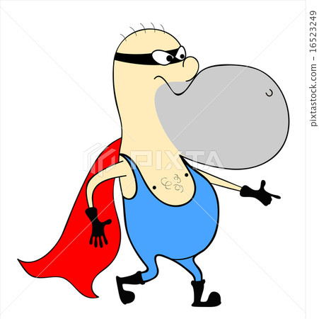 funny man in a red cape 16523249