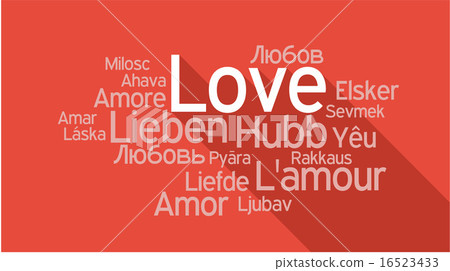 LOVE in different languages, word tag cloud LOVE in different languages, word tag cloud 16523433
