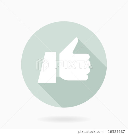 Thumb Up Flat Icon with Shadow Thumb Up Flat Icon with Shadow 16523687