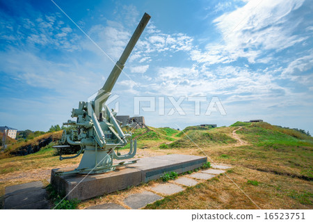 Historic cannon at Suomenlinna, Sveaborg maritime fortress In He Historic cannon at Suomenlinna, Sveaborg maritime fortress In He 16523751