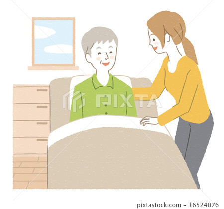 Female illustration careing a man 1 - Stock Illustration [16524076] - PIXTA