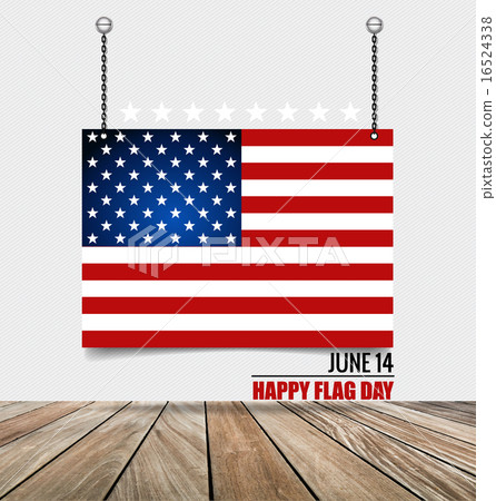 American Flag Day, 14 of June Flag Day. Vector illustration. 16524338