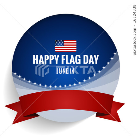 American Flag Day, 14 of June Flag Day. Vector illustration. 16524339
