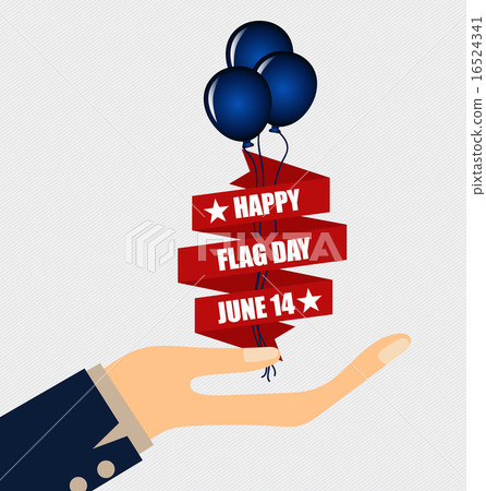 American Flag Day, 14 of June Flag Day. Vector illustration. 16524341