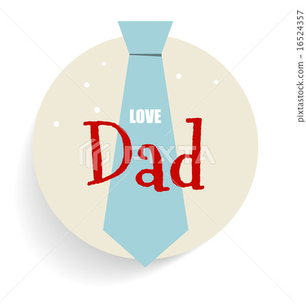 Happy fathers day card design with Big Tie. Vector Illustration. 16524357