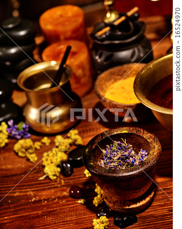 Ayurvedic spa massage still life 16524970