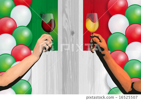Italian holiday and festival (Board & flag & wine) Italian holiday and festival (Board & flag & wine) 16525507