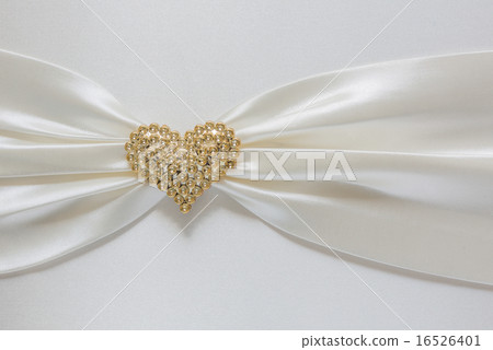 Heart shape diamond on fabric 16526401