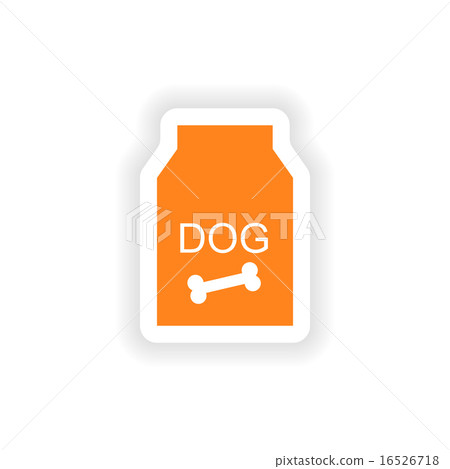 icon sticker realistic design on paper dog food icon sticker realistic design on paper dog food 16526718
