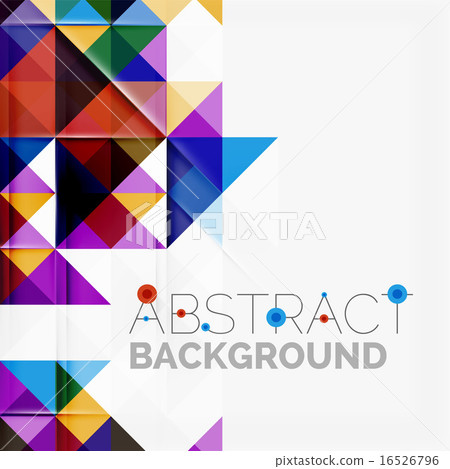 Abstract geometric background. Modern overlapping triangles 16526796