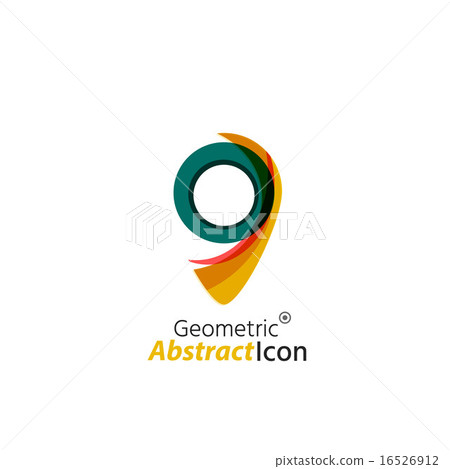 Abstract geometric business corporate emblem - map tag Abstract geometric business corporate emblem - map tag 16526912
