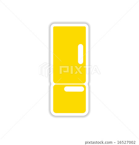 icon sticker realistic design on paper refrigerator 16527002