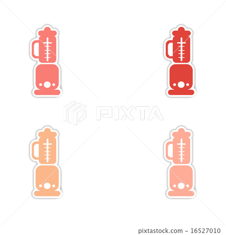 assembly realistic sticker design on paper blenders 16527010
