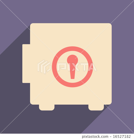 Flat with shadow icon and mobile applacation safe Flat with shadow icon and mobile applacation safe 16527182