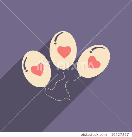 Flat with shadow icon and mobile applacation baloons 16527257