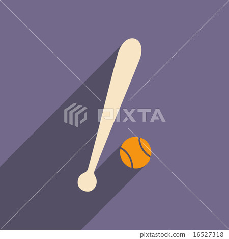 Flat with shadow icon and mobile applacation baseball Flat with shadow icon and mobile applacation baseball 16527318