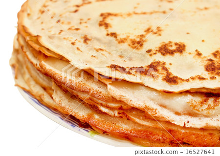 Stack of pancakes on a plate 16527641