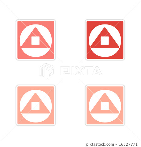 assembly realistic sticker design on paper magic symbols assembly realistic sticker design on paper magic symbols 16527771