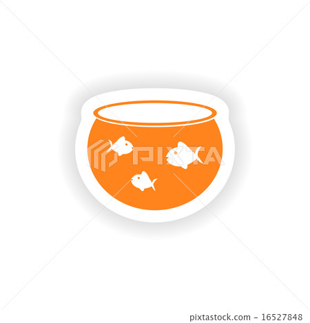 icon sticker realistic design on paper aquarium fish icon sticker realistic design on paper aquarium fish 16527848