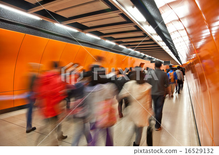 Commuters in subway 16529132