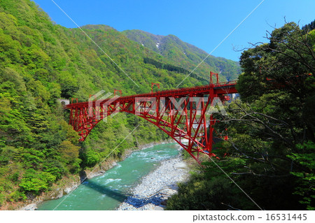 Kurobe gorge Shinyama Biki Bridge Kurobe gorge Shinyama Biki Bridge 16531445