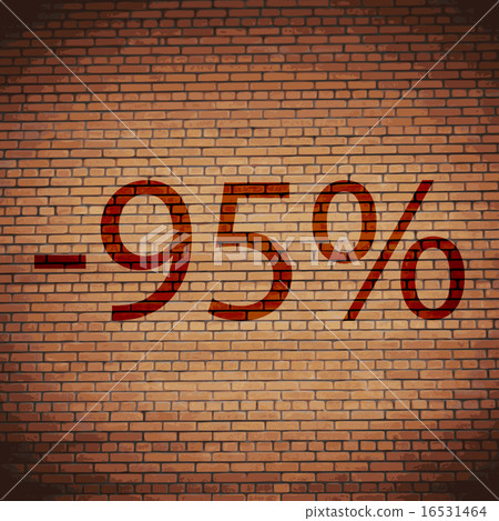 95 percent discount icon symbol Flat modern web de 16531464