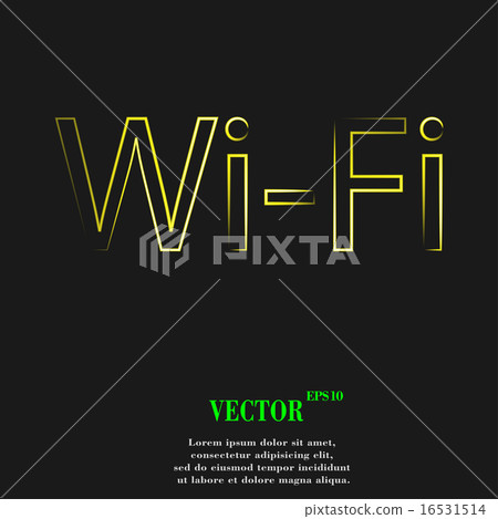 Free wifi icon symbol Flat modern web design with Free wifi icon symbol Flat modern web design with 16531514