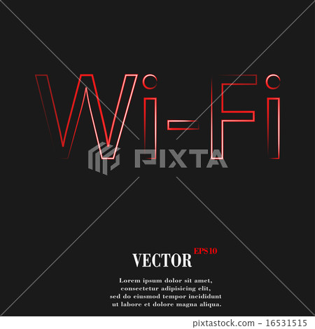 Free wifi icon symbol Flat modern web design with Free wifi icon symbol Flat modern web design with 16531515