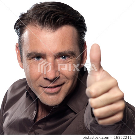 Man Portrait thumb up Man Portrait thumb up 16532211