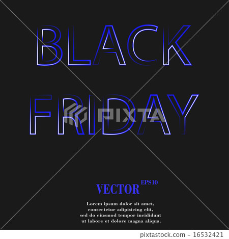 Black friday icon symbol Flat modern web design wi 16532421