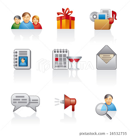 social media icon set - Stock Illustration [16532735] - PIXTA