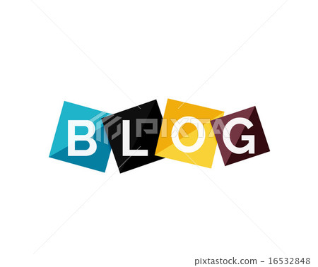 Word concept on color geometric shapes - blog 16532848