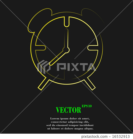 Alarm clock icon symbol Flat modern web design wit Alarm clock icon symbol Flat modern web design wit 16532913