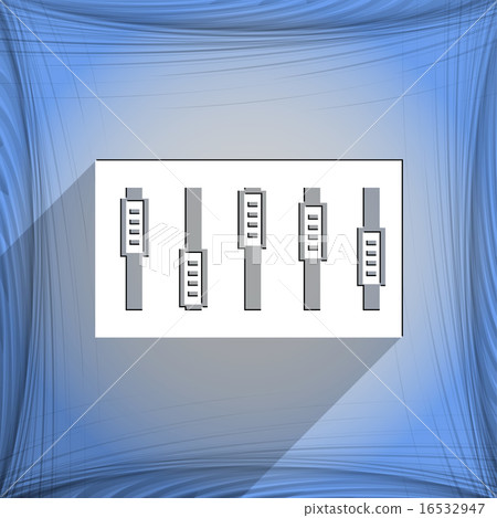 Dj console mix handles and buttons icon symbol. Tr Dj console mix handles and buttons icon symbol. Tr 16532947